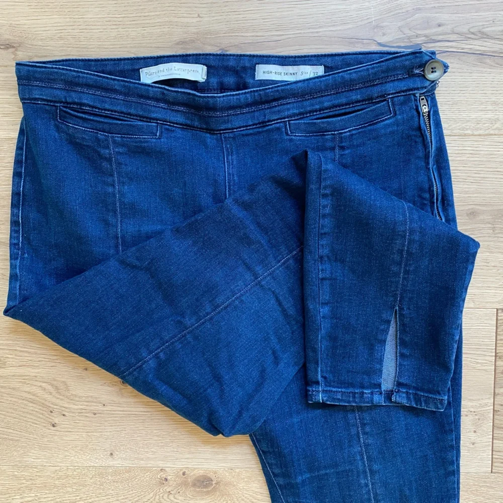 Anthropologie Pilcro & the Letterpress high rise skinny jeans with slits - Picture 1 of 10